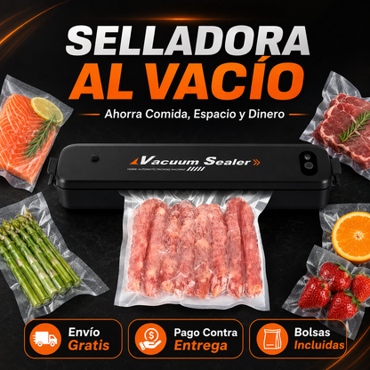 Selladora al Vacío — Ahorra Comida, Espacio y Dinero