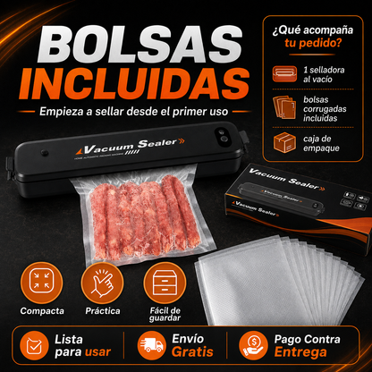 Selladora al Vacío — Ahorra Comida, Espacio y Dinero